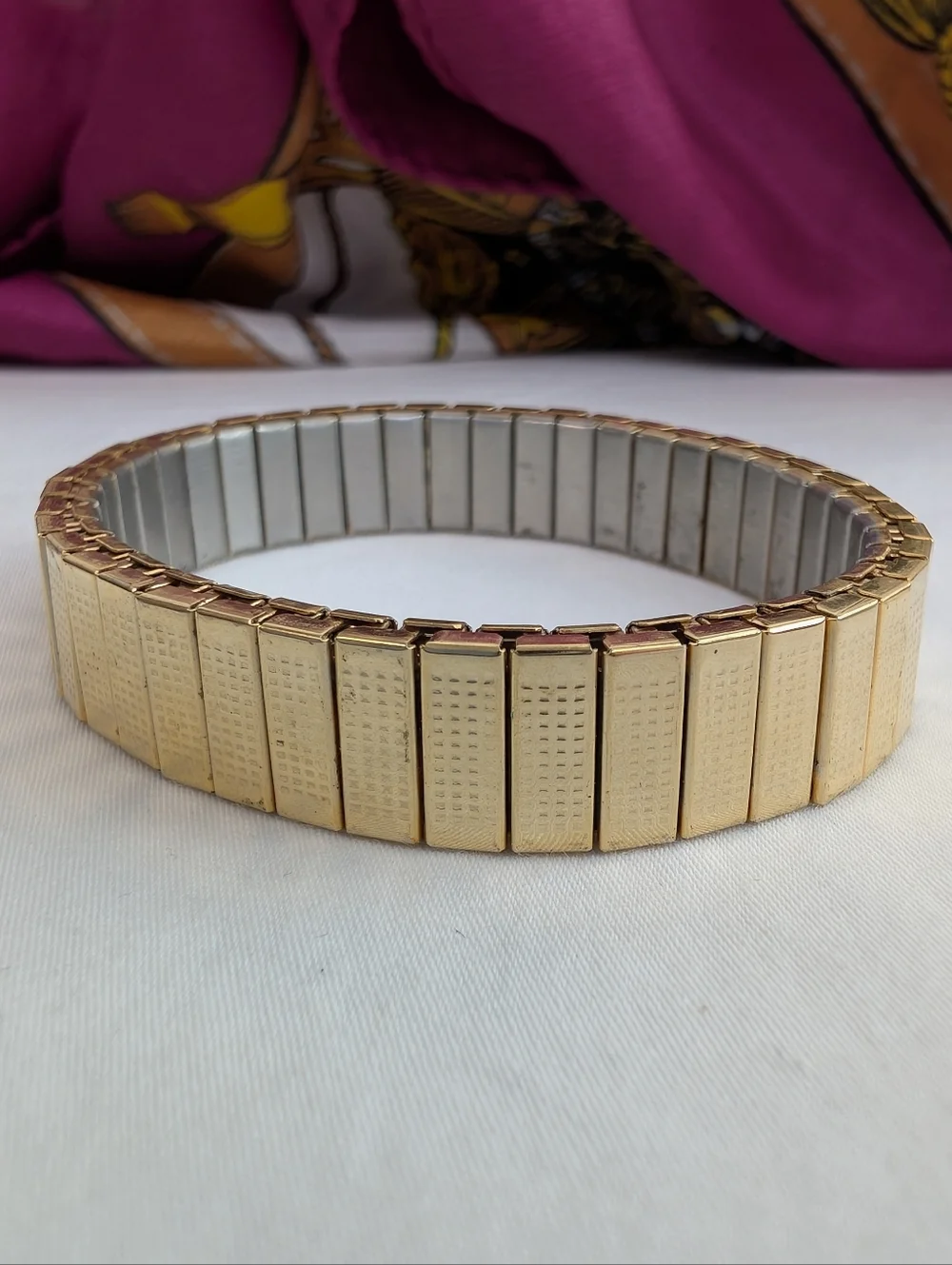 Vintage Gold Bracelet - Expansion Stretch Watch Style - Classic Estate Jewelry